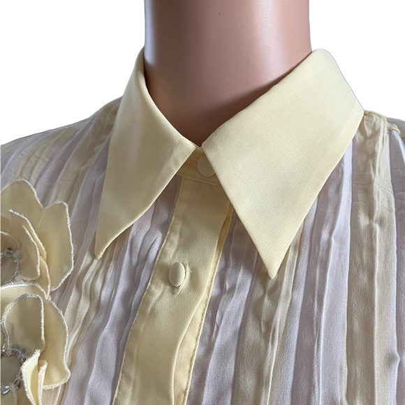 Clothing Company by Notations Vintage Long Sleeve Button Up, Yellow White | XL - Picture 11 of 16